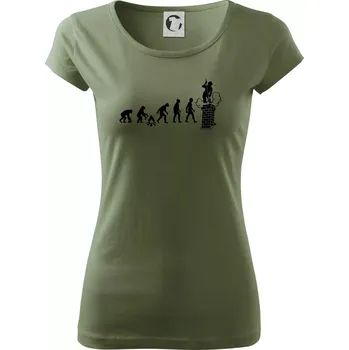 Dámské tričko Evoluce kominík - Dámské triko Pure - XL ( Khaki )