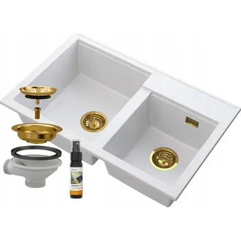 Granitový dřez Dvoukomorový dřez Granitan granit bílý