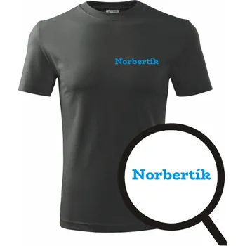 Grafitové tričko Norbertík - tričko se jménem - barva antracit - velikost XXXL