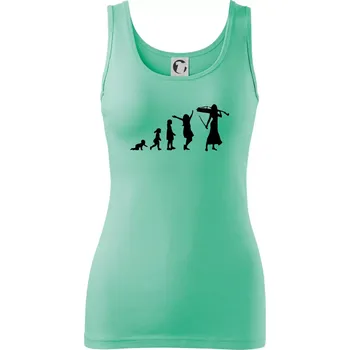 Dámské tričko Evoluce cellistka - Dámské tílko - 2XL ( Mátová )