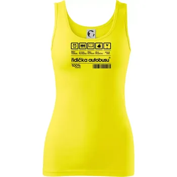 Dámské tričko Čárový kód řidička autobusu - Dámské tílko - S ( Citrónová )
