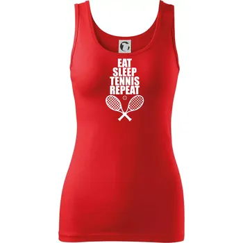 Dámské oblečení Eat sleep tennis - Dámské tílko - S ( Červená )