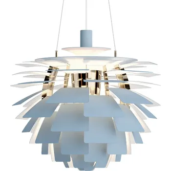 Závěsné svítidlo PH Artichoke Ø 60 cm "Dusty Blue / Brass" Louis Poulsen
