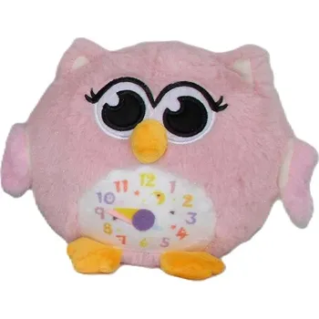 plyšák Vizopol Sova s hodinami růžová