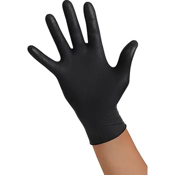 Vyšetřovací rukavice Rukavice nitrilové bez pudru černé, nesterilní 100ks vel. XL