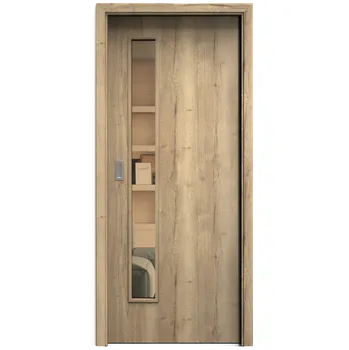 Interiérové dveře SAPELI ELEGANT KOMFORT M60 - CPL LAMINÁT - POSUVNÉ DVEŘE VČ. ZÁRUBNĚ - Dub Halifax Průchozí šířka (cm): 100, Průchozí výška (cm): 210, Typ skla: Planibel bronz