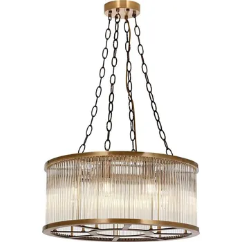 Lustr na lanku CRYSTALLINE 8xE27/40W/230V bronzová