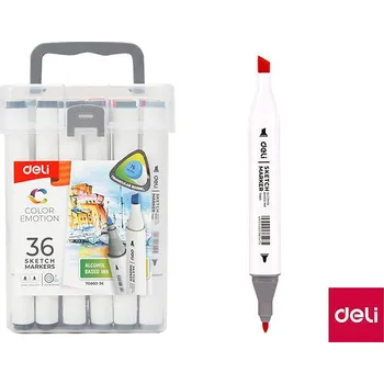 DELI Color Emotion skicovací, oboustranné, 36 barev