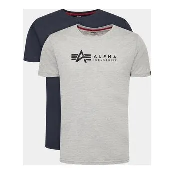 Trička Alpha Industries Alpha Label T 2 Pack 118534 641 XXL