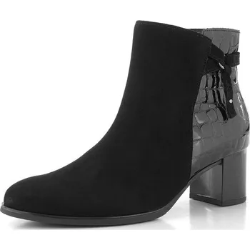 Dámské kozačky Gabor kotník na podpatku černý 75.692.90 - 41 | P698229