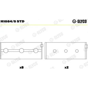 Kliková hřídel Hlavní ložiska klikového hřídele GLYCO H1084/5 STD