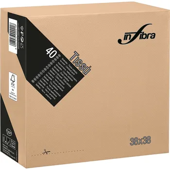 Papírový ubrousek INFIBRA Papírové ubrousky Linea cappuccino 2vrstvy 38x38cm - 40ks
