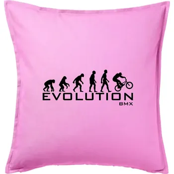 Polštář Evoluce BMX - Polštář 50x50 - 50x50 - Pouze potah ( Růžová )