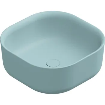 Umyvadlo Umyvadlo na desku Hit, keramické, ice matné, 42x42 cm, HILAVQU42037