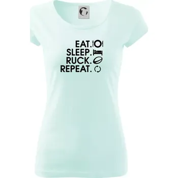 Dámské tričko Eat sleep Rugby - Dámské triko Pure - XS ( Frost )