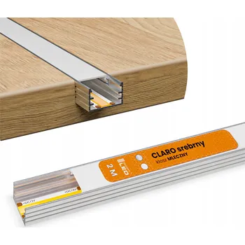 LED osvětlení Hliníkový LED profil pro pásky, černý, nástěnný / zápustný + kryt 2m