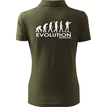 Evoluce biatlonu Biathlon - Polokošile dámská Pique Polo - XL ( Military )
