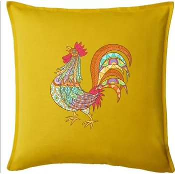 Polštář Kohout duhový - Polštář 50x50 - 50x50 - Pouze potah ( Žlutá )