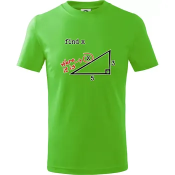 Find X - geometrie - Tričko dětské bavlněné - 98 cm / 2 roky ( Apple Green )