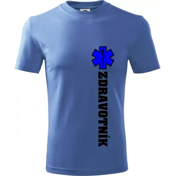 Chlapecké tričko Hvězda života - zdravotník - Tričko dětské bavlněné - 98 cm / 2 roky ( Azurově modrá )