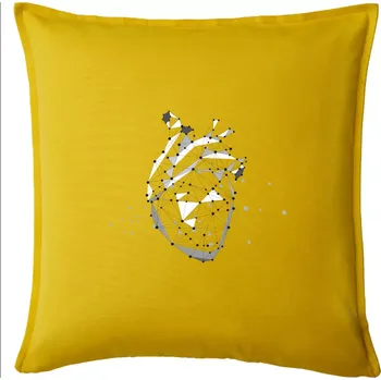 Polštář Lidské srdce - Polštář 50x50 - 50x50 - Pouze potah ( Žlutá )