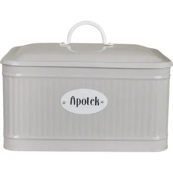 Úložný box Plechový box na léky Apotek Beige