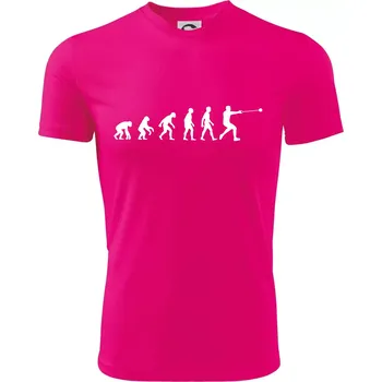 Chlapecké oblečení Evoluce hod kladivem - Dětské triko sportovní (dresovina) - 146 cm/10 let ( Neon Pink )