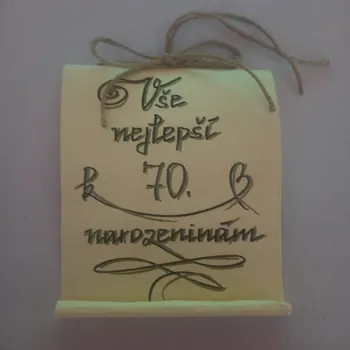 Bene Pergamen - přání k narozeninám Barva: k 70. narozeninám