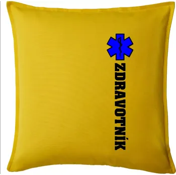 Polštář Hvězda života - zdravotník - Polštář 50x50 - 50x50 - Pouze potah ( Žlutá )