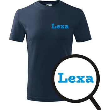 Chlapecké tričko Tmavě modré dětské tričko Lexa - dětské tričko se jménem - barva tmavě modrá - velikost 4roky