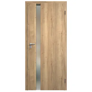 Interiérové dveře SAPELI HARMONIE KOMFORT M83 - CPL LAMINÁT - OTOČNÉ DVEŘE VČ. ZÁRUBNĚ - Dub Halifax Průchozí šířka (cm): 60, Průchozí výška (cm): 197, Typ skla: Satináto bílé