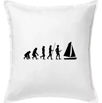 Polštář Evoluce plachtění - Polštář 50x50 - 50x50 - Pouze potah ( Bílá )