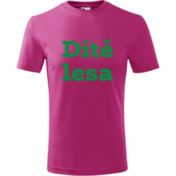 Chlapecké oblečení Purpurové dětské tričko Dítě lesa - dárek pro myslivce - dárek pro lesníka - barva purpurová - velikost 10let