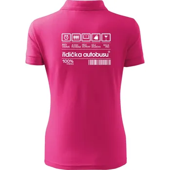 Čárový kód řidička autobusu - Polokošile dámská Pique Polo - S ( Purpurová )