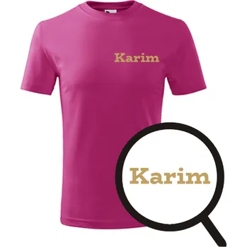 Purpurové dětské tričko Karim - dárek pro malého fotbalistu - fotbalový dárek - barva purpurová - velikost 6let
