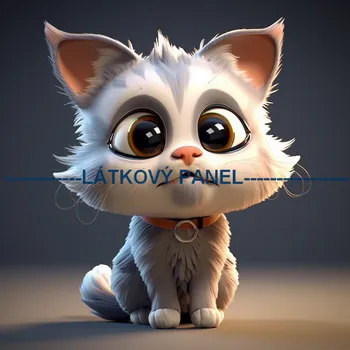 Látkový panel - Kočka - KČ-91 Velikost: 20x20cm, Materiál: Kočárkovina