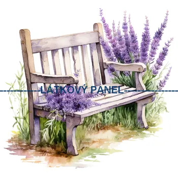 Látkový panel - Levandule - LE-78 Velikost: 25x25cm, Materiál: Úplet