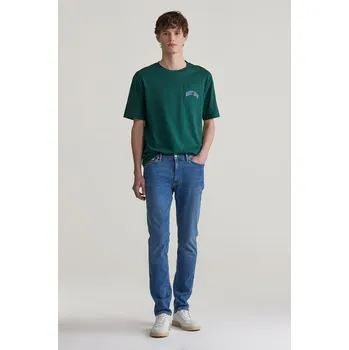 Pánské džíny DŽÍNY GANT EXTRA SLIM ACTIVE RECOVER JEANS MID BLUE BROKEN IN