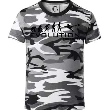 Chlapecké tričko Evolution Football - Dětské maskáčové triko - 146 cm/10 let ( Šedý maskáč )