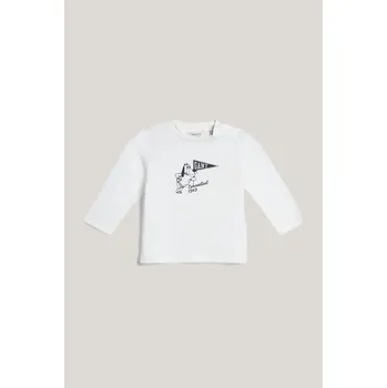 Dívčí tričko TRIČKO GANT GRAPHIC LS T-SHIRT EGGSHELL