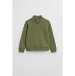MIKINA GANT SHIELD HALF ZIP SWEAT WASHED OLIVE