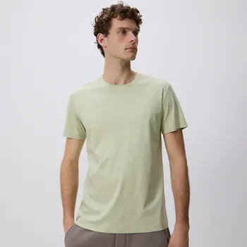 Pánské tričko Reserved - Tričko regular s modalem - bledá zelená - 378EX-07X - 378EX-07X-L