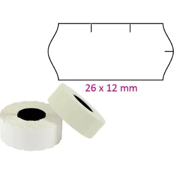 Samolepící etiketa Contact - cenové etikety 26 × 12 mm, 1500 etiket, bílé