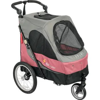 Kočárek Show Tech Petstro 3-Wheel Buggy Grey/Pink - M