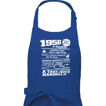 Kuchyňská zástěra 1956 v kostce - Dámská zástěra na vaření - Univerzální velikost ( Královská modrá )