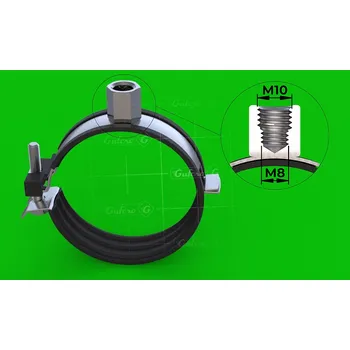 Objímka jednošroubová s maticí KOMBI M8+M10 - W1+EPDM 57-60 mm