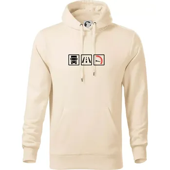 Pánská mikina Kamion trio - Mikina pánská Cape s kapucí - 5XL ( Mandlová )