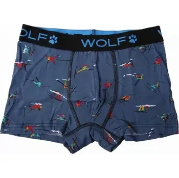 Chlapecké spodní prádlo Dětské boxerky WOLF L2281B lyžaři vel.110/116,122/128