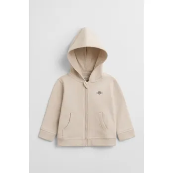 Dívčí mikina MIKINA GANT SHIELD ZIP HOODIE SOFT OAT