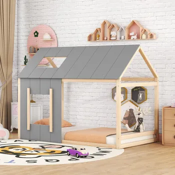 Postel Jednolůžková dřevěná postel Arhatreya 90x200 cm dub